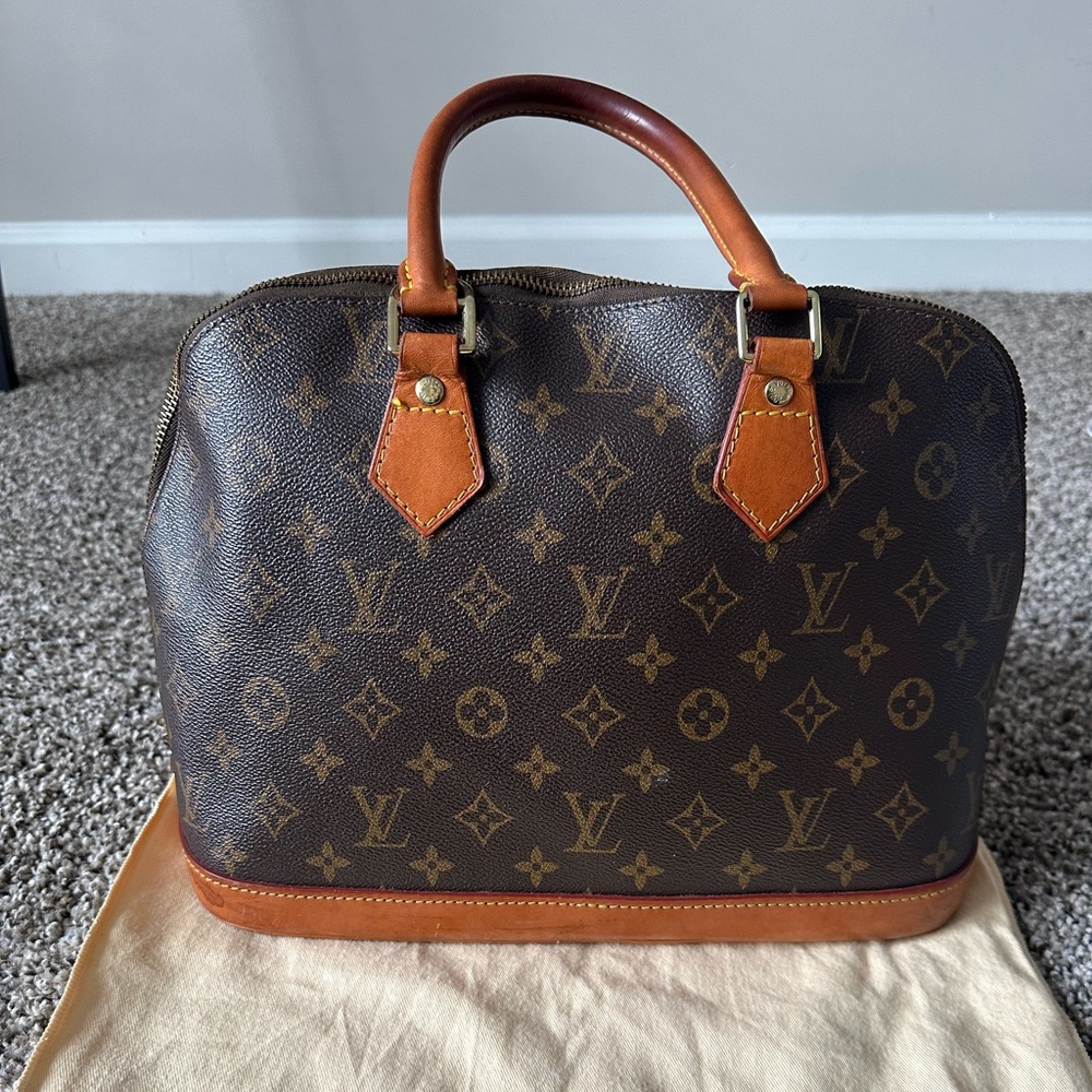 Monogrammed Alma Handbag w/o Long Strap